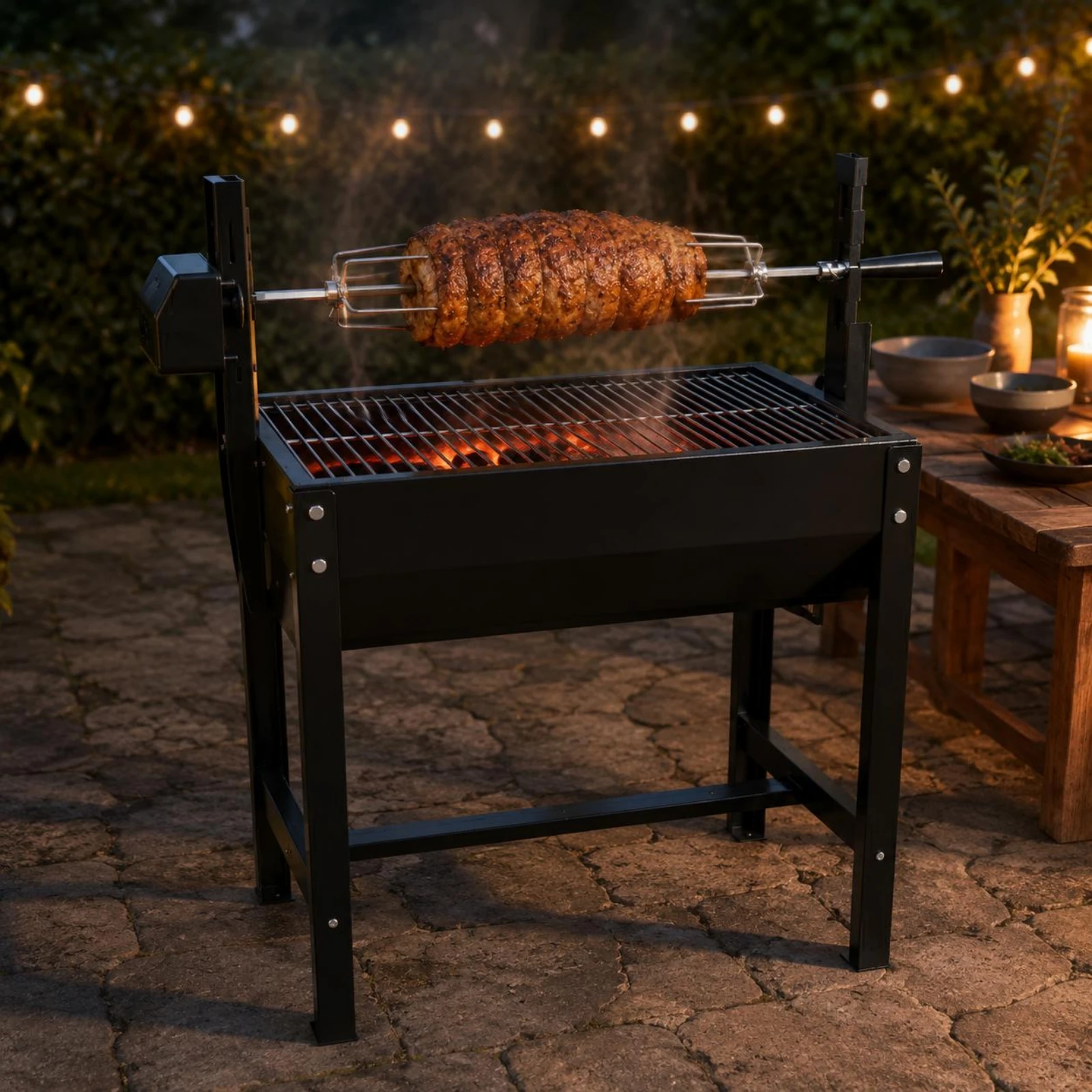 Charcoal Barbecue Grill Black Portable Rotisserie Barbecue Rotisserie Grill Four-Legged Cooking Appliance Even Heat Distribution
Charcoal Barbecue Grill Black Portable Rotisserie Barbecue Rotisserie Grill Four-Legged Cooking Appliance Even Heat Distribution
