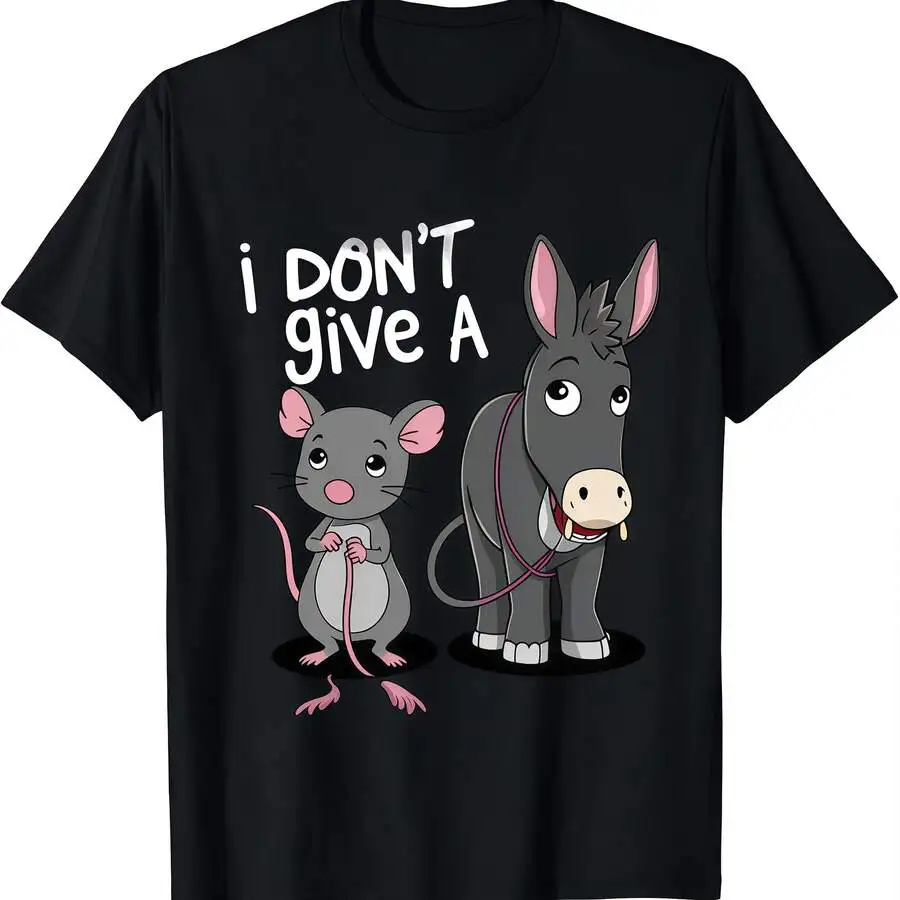 I Dont Give A Mouse And Donkey Cartoon Print T-Shirt Casual Short Sleeve Round Neck Cotton Tee For Adults
I Dont Give A Mouse And Donkey Cartoon Print T-Shirt Casual Short Sleeve Round Neck Cotton Tee For Adults