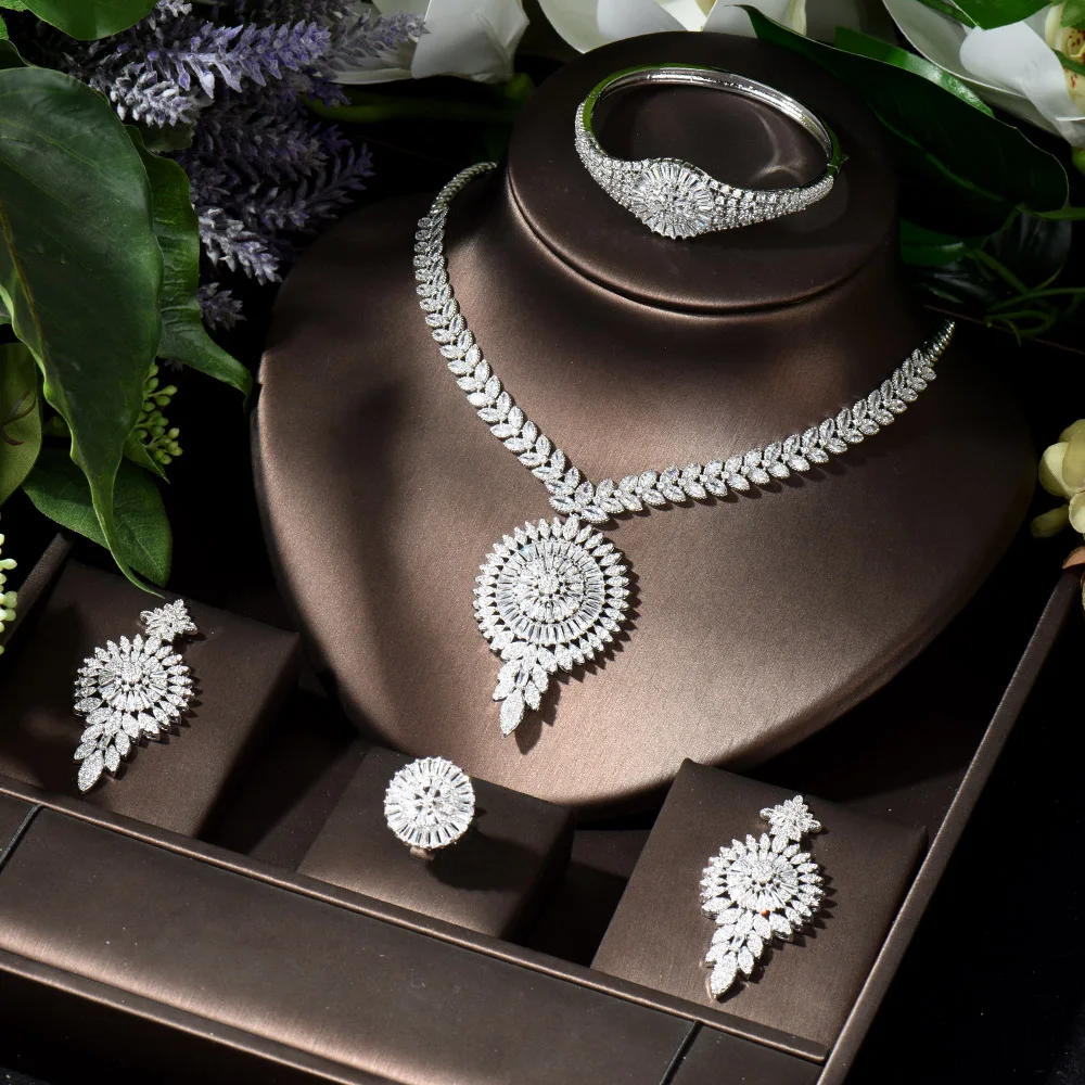 HIBRIDE Clearance Price Vintage Dubai White Color Jewelry Set for Women Cubic Zirconia Bridal Earrings and Necklace Set bijoux
HIBRIDE Clearance Price Vintage Dubai White Color Jewelry Set for Women Cubic Zirconia Bridal Earrings and Necklace Set bijoux