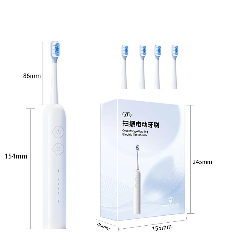 Electric Toothbrush TYPE-C Interface IPX7 Waterproof Rechargeable Long-Lasting Multi-Mode Toothbrush
Electric Toothbrush TYPE-C Interface IPX7 Waterproof Rechargeable Long-Lasting Multi-Mode Toothbrush