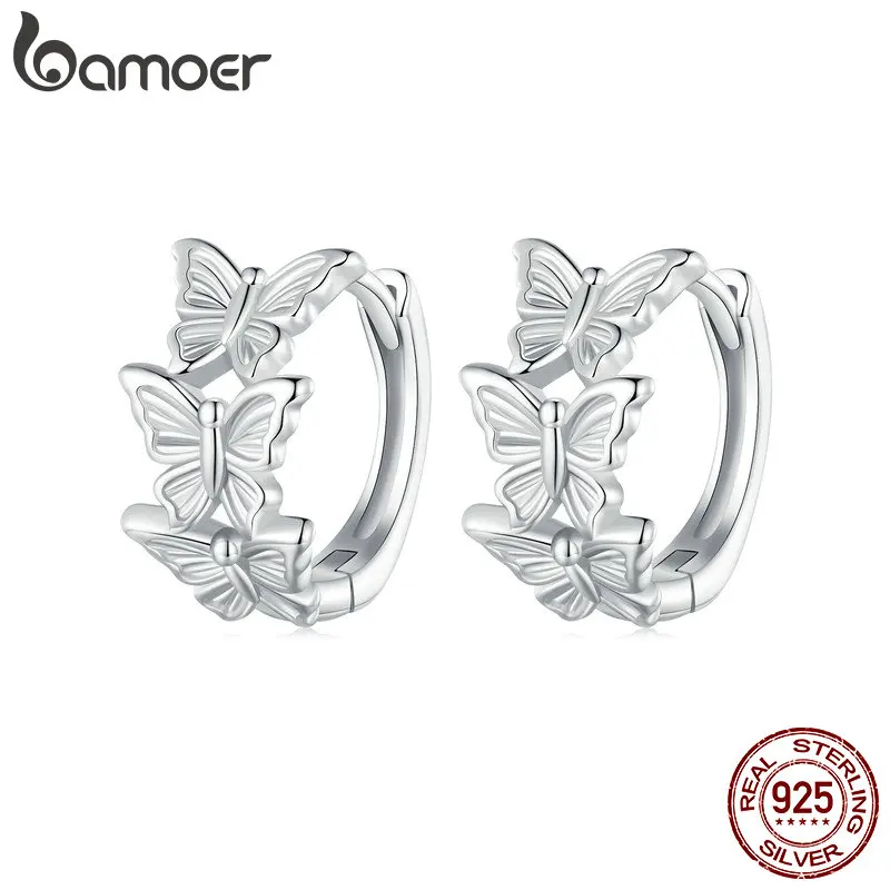 Bamoer 925 Sterling Silver Sweet Butterfly Hoop Earrings Insect Ear Buckles Plated Platinum for Women Party Elegent Fine Jewelry
Bamoer 925 Sterling Silver Sweet Butterfly Hoop Earrings Insect Ear Buckles Plated Platinum for Women Party Elegent Fine Jewelry