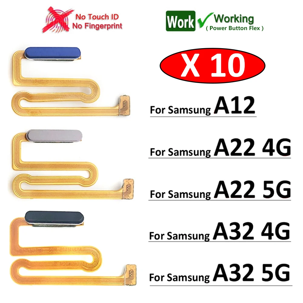 10Pcs, New For Samsung A12 A22 A32 4G 5G Fingerprint Sensor Home Return Key Menu Button Flex Ribbon Cable
10Pcs, New For Samsung A12 A22 A32 4G 5G Fingerprint Sensor Home Return Key Menu Button Flex Ribbon Cable