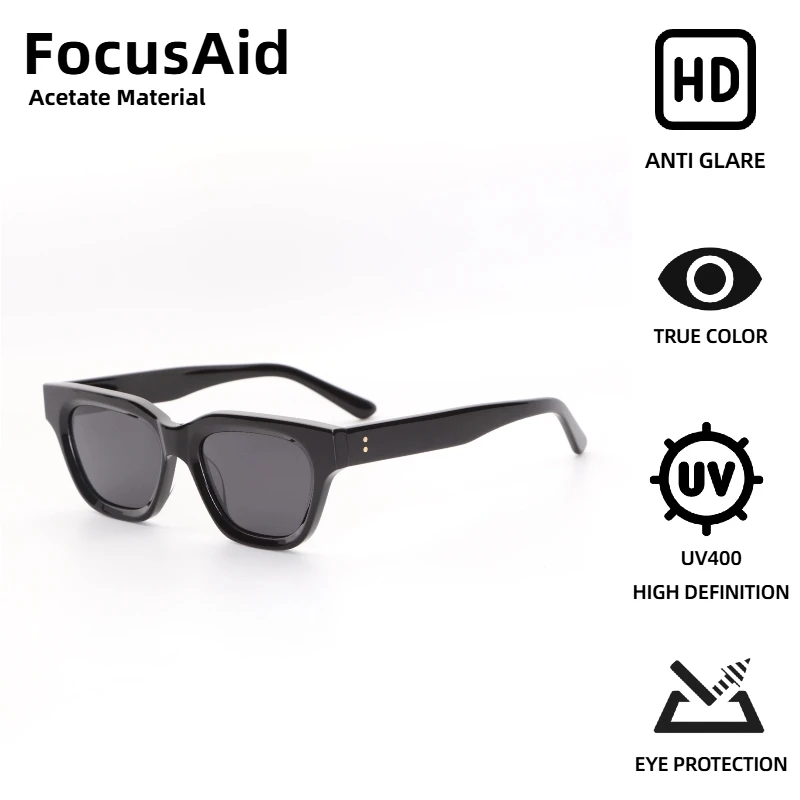 FocusAid Classic Retro Fashion Women's Sunglasses High Quality Acetate Men's Retro Driving Sunglasses UV400 Nylon Lens Anti-Glar
FocusAid Classic Retro Fashion Women's Sunglasses High Quality Acetate Men's Retro Driving Sunglasses UV400 Nylon Lens Anti-Glar