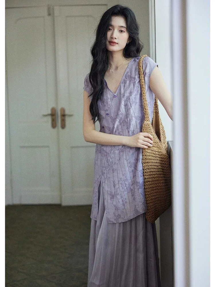 New Chinese Sle Bright Color Embroidery Island Motif iny Top And Skirt Set Women's Faion Summer Outfit Design by Er Yang
New Chinese Sle Bright Color Embroidery Island Motif iny Top And Skirt Set Women's Faion Summer Outfit Design by Er Yang