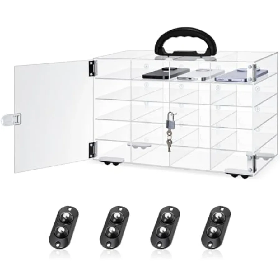 Cell Phone Locker Box for Classroom Pocket Chart Cell Phones Storage Cabinet with Handle and Adhesive Wheels Storage Acrylic Wa
Cell Phone Locker Box for Classroom Pocket Chart Cell Phones Storage Cabinet with Handle and Adhesive Wheels Storage Acrylic Wa
