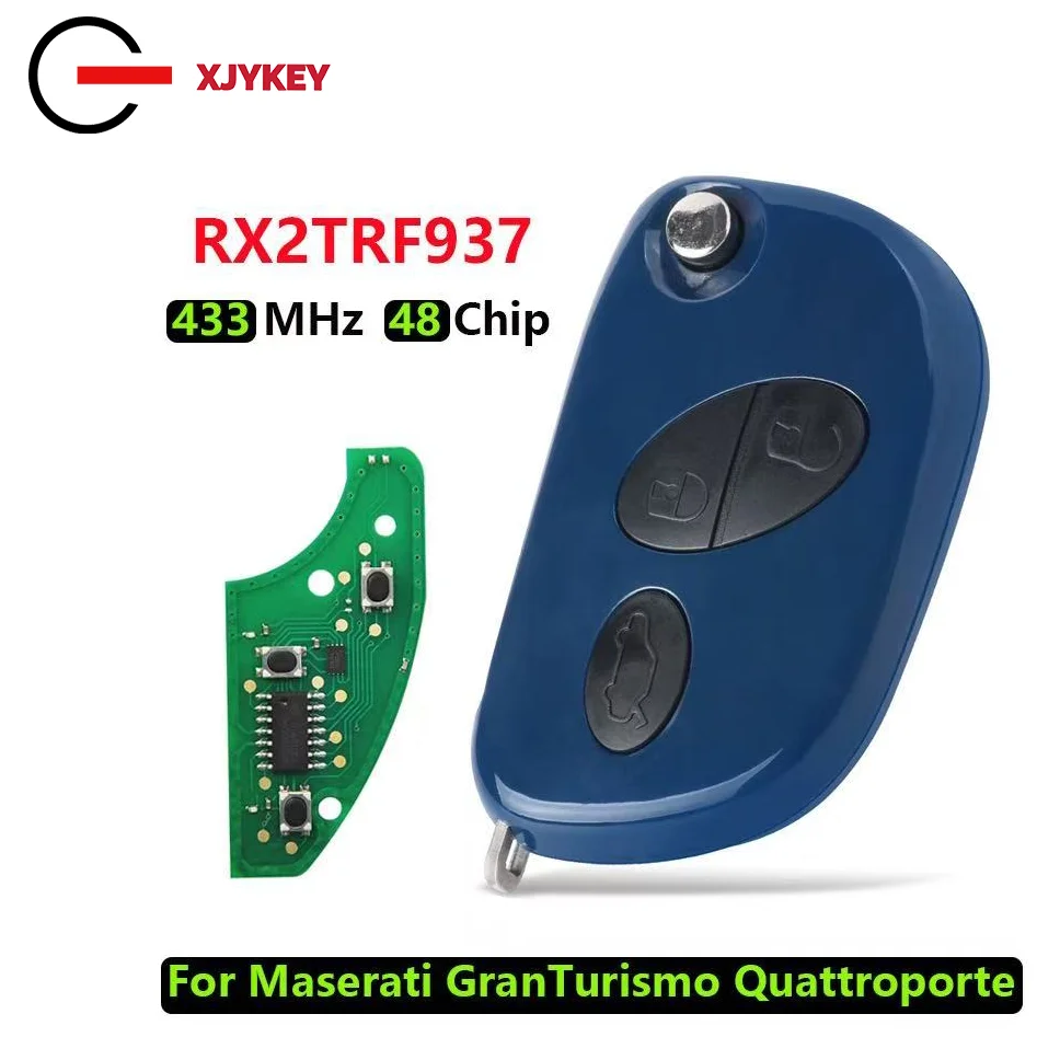 XJY RX2TRF937 Дистанционный брелок для Maserati GranTurismo Quattroporte 2005 2006 2007 2008 2009 2010 2011 433 МГц ID48 чип
XJY RX2TRF937 Дистанционный брелок для Maserati GranTurismo Quattroporte 2005 2006 2007 2008 2009 2010 2011 433 МГц ID48 чип