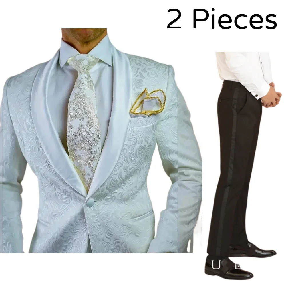 2 Pcs Floral Suits For Men Slim Fit Wedding Tuxedo Groom Shawl Lapel Italian Fashion Prom Jacket With Pants 2025
2 Pcs Floral Suits For Men Slim Fit Wedding Tuxedo Groom Shawl Lapel Italian Fashion Prom Jacket With Pants 2025