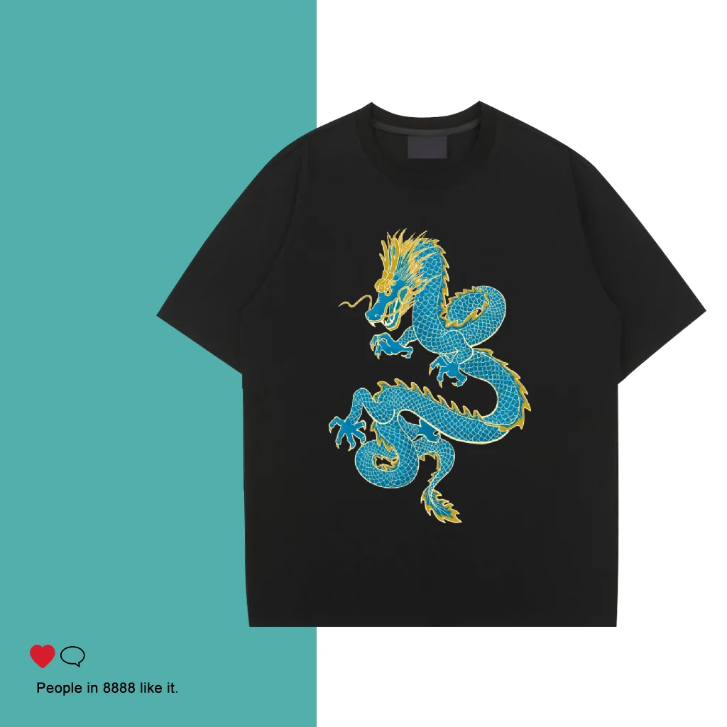 Chinese Style Yellow Dragon Printing Mens T-Shirt Cotton Loose T-Shirt Cotton Brand Oversized Streetwear Breathable Sweat Tshirt
Chinese Style Yellow Dragon Printing Mens T-Shirt Cotton Loose T-Shirt Cotton Brand Oversized Streetwear Breathable Sweat Tshirt