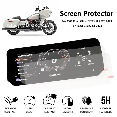 Pellicola protettiva per strumenti moto Scratch Cluster Screen Sticker 2PIC per Harley CVO Road Glide FLTRXSE Road Glide ST 2024
