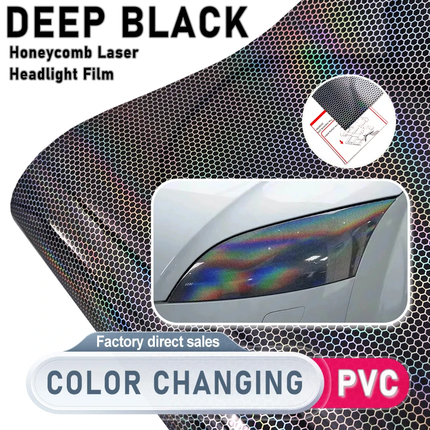 Deep Black Laser Honeycomb Headlight blackout film For Genesis G80 Color Changing headlight Vinyl Tint Motorcycle car foil wrap
Deep Black Laser Honeycomb Headlight blackout film For Genesis G80 Color Changing headlight Vinyl Tint Motorcycle car foil wrap