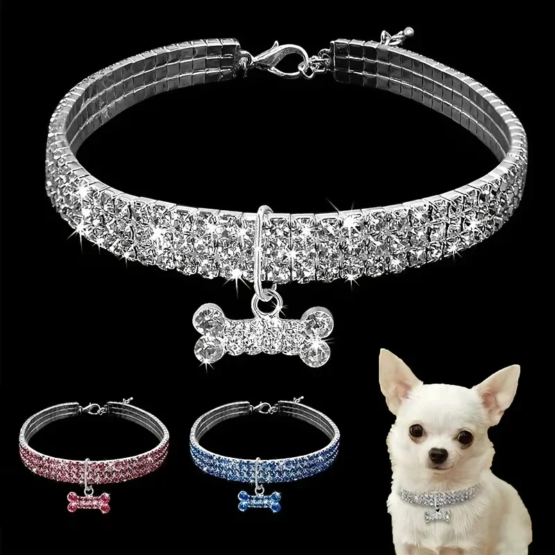 Bling Bone Pet Collar-Adjustable Necklace for Small Dogs and Cats-Cute and Fancy Accessory for Puppies-Adds Style and Glamour
Bling Bone Pet Collar-Adjustable Necklace for Small Dogs and Cats-Cute and Fancy Accessory for Puppies-Adds Style and Glamour