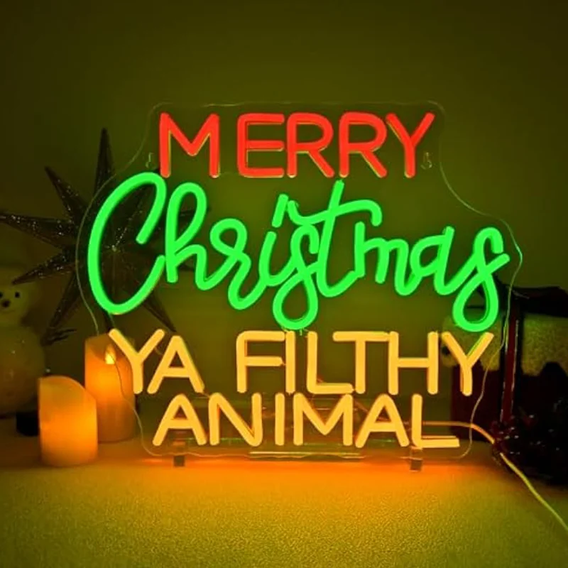 Merry Grinchmas Neon Sign Christmas Wall Decor Ya Filthy Animal Neon Light for Home Party Christmas Party Decor Grinch Ornament
Merry Grinchmas Neon Sign Christmas Wall Decor Ya Filthy Animal Neon Light for Home Party Christmas Party Decor Grinch Ornament