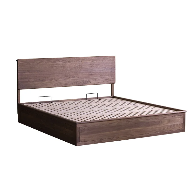 Nordic solid wood box bed Japanese-style small apartment black walnut electric high box storage bed 1.8 meters
Nordic solid wood box bed Japanese-style small apartment black walnut electric high box storage bed 1.8 meters