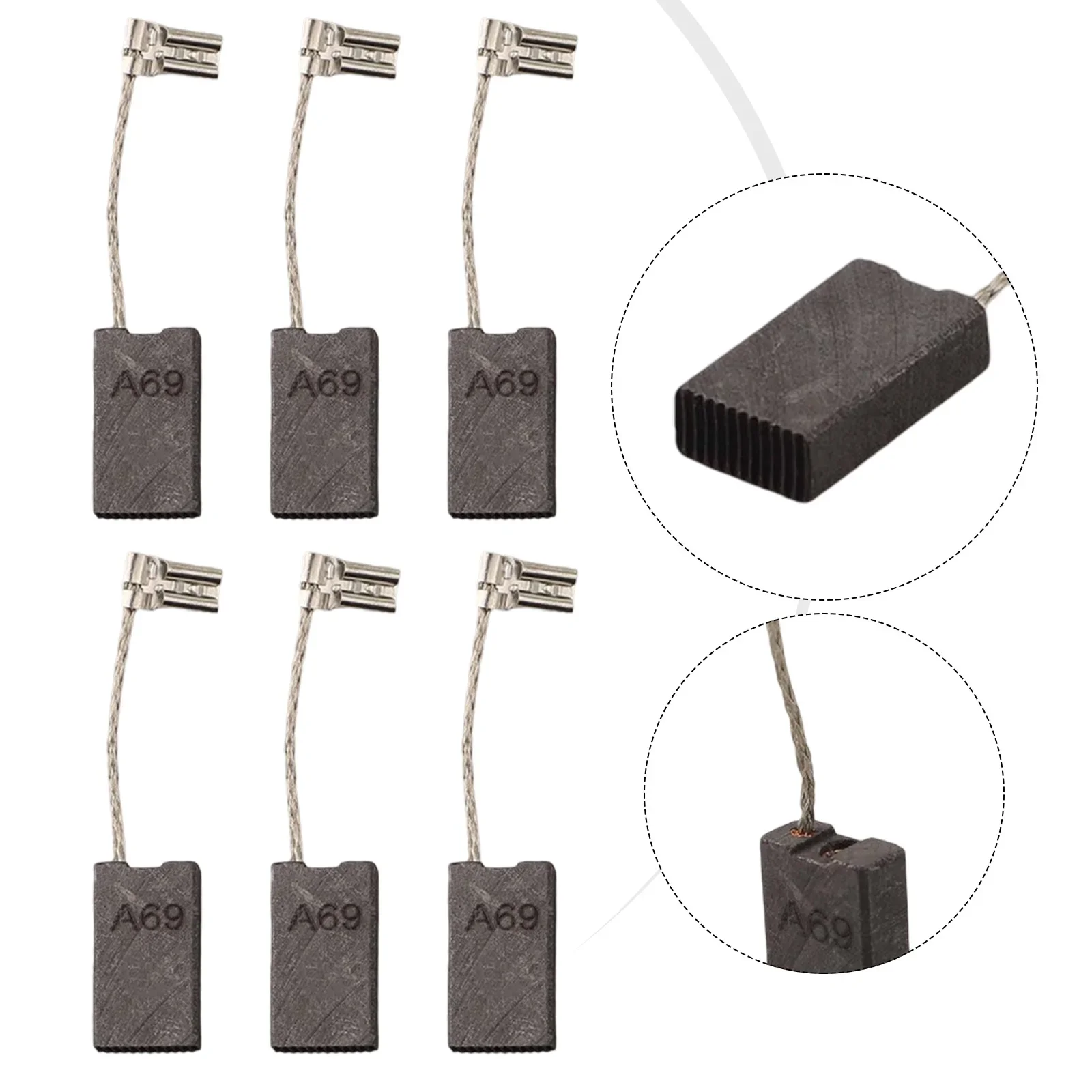 6pcs Carbon Brushes For Bosch 6.5x8x13mm GWS 7-100 GWS 7-115 E GWS 7-125 GOP250CE Angle Grinder Replacement Carbon Brushes
6pcs Carbon Brushes For Bosch 6.5x8x13mm GWS 7-100 GWS 7-115 E GWS 7-125 GOP250CE Angle Grinder Replacement Carbon Brushes