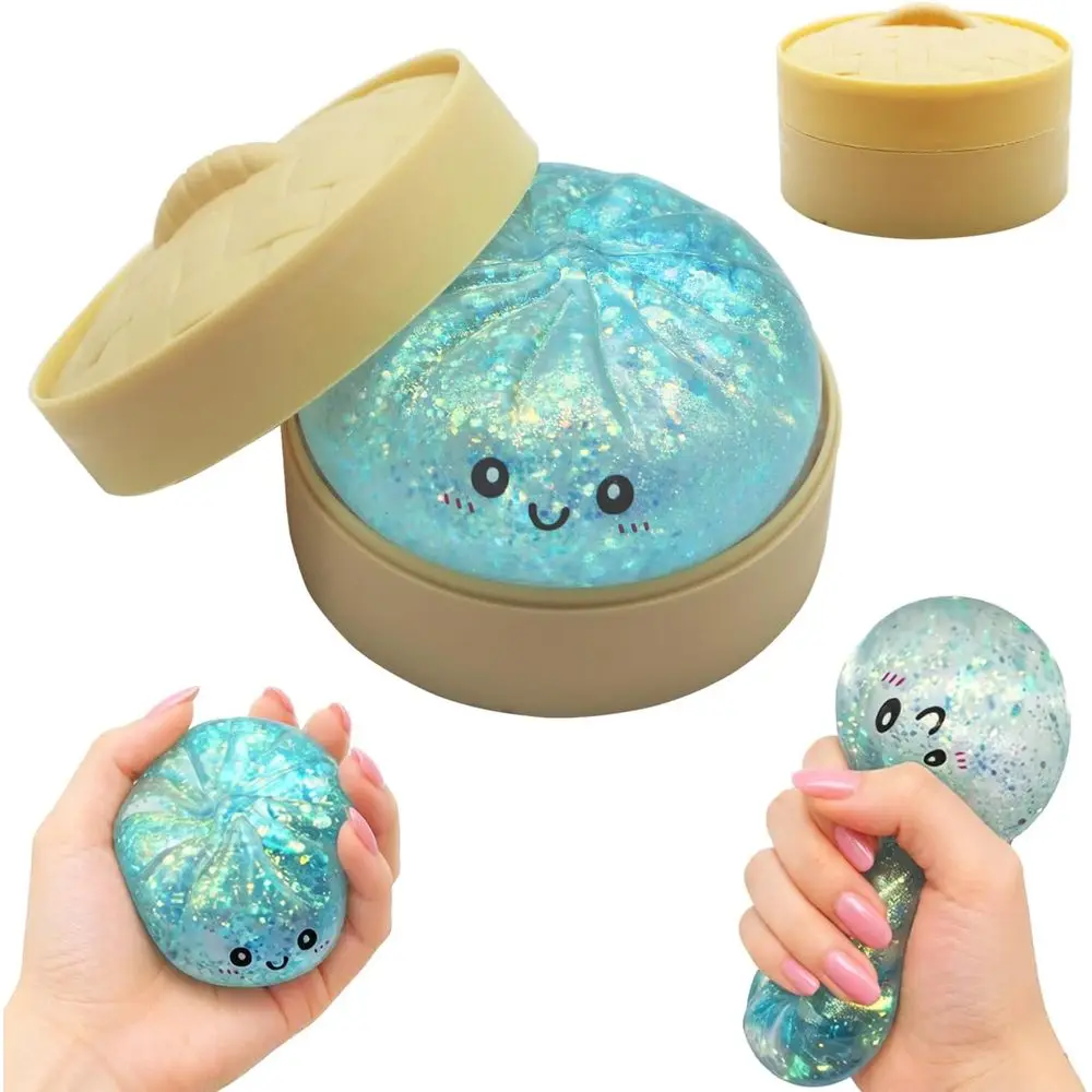 Dumpling Squishies, Slow Jumbo Glitter Squishy Dumpling with Steamer Box or StrRelie, Mystery idget Sensory Toys (Blue)
Dumpling Squishies, Slow Jumbo Glitter Squishy Dumpling with Steamer Box or StrRelie, Mystery idget Sensory Toys (Blue)