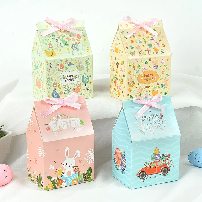 12pcs Easter Gift Box House Shape Candy Box with Ribbon Cartoon Rabbit Egg Cookie Packing Box Happy Easter Party Decor Supplies
12pcs Easter Gift Box House Shape Candy Box with Ribbon Cartoon Rabbit Egg Cookie Packing Box Happy Easter Party Decor Supplies