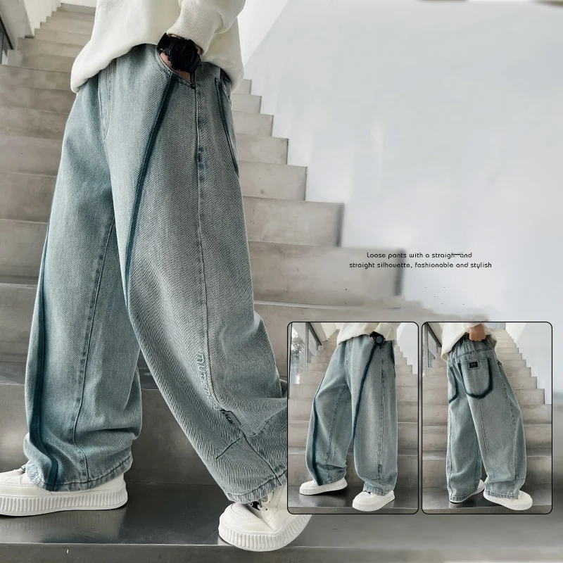 Baby Boys Jeans Ages 4-14Y Child Y2k Pants Tween Boys Denim Teenage Spring Autumn Long Trousers Toddler Straight Jeans Students
Baby Boys Jeans Ages 4-14Y Child Y2k Pants Tween Boys Denim Teenage Spring Autumn Long Trousers Toddler Straight Jeans Students