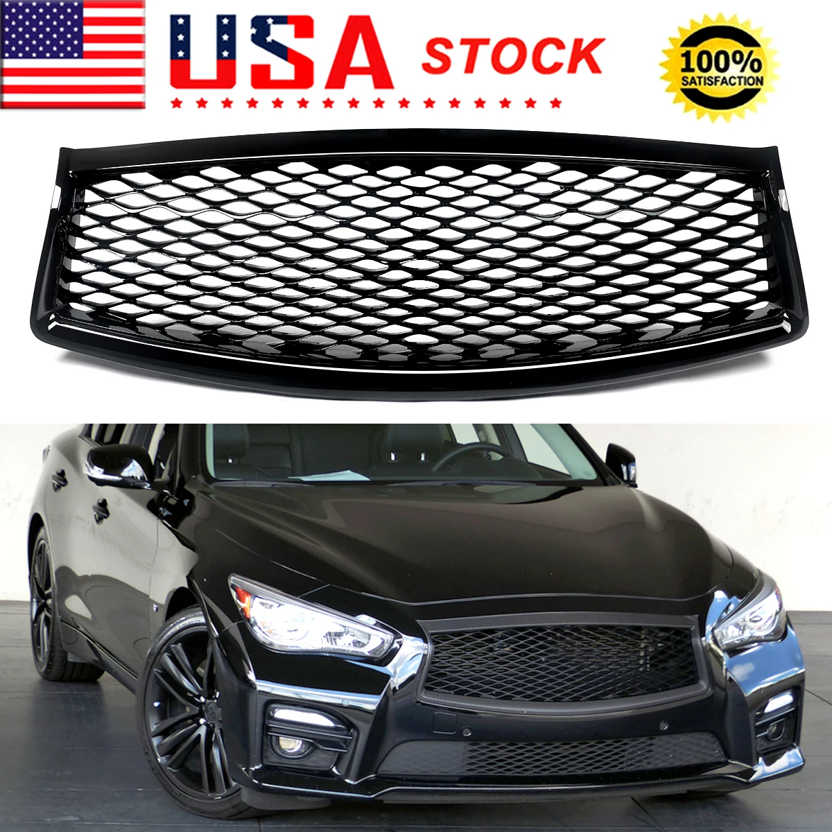 SAIQINGSP Honeycomb Mesh Car Front Bumper Radiator Grille For Infiniti Q50 Sedan 2014-2017 Replace For 62310-4HB1B, IN1200119, 62310-4HB1A Racing Grills
SAIQINGSP Honeycomb Mesh Car Front Bumper Radiator Grille For Infiniti Q50 Sedan 2014-2017 Replace For 62310-4HB1B, IN1200119, 62310-4HB1A Racing Grills