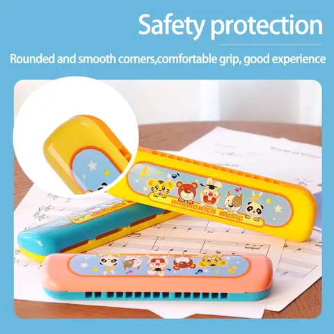 Dr. Rabbit Children's Harmonica, Fifteen Holes, Smooth Shape, Beginner Instrument for Students, Kids, Entry-Level Musical Instrument, Kindergarten Teaching Aids, Enlightenment Harmonica, Children's Musical Instrument