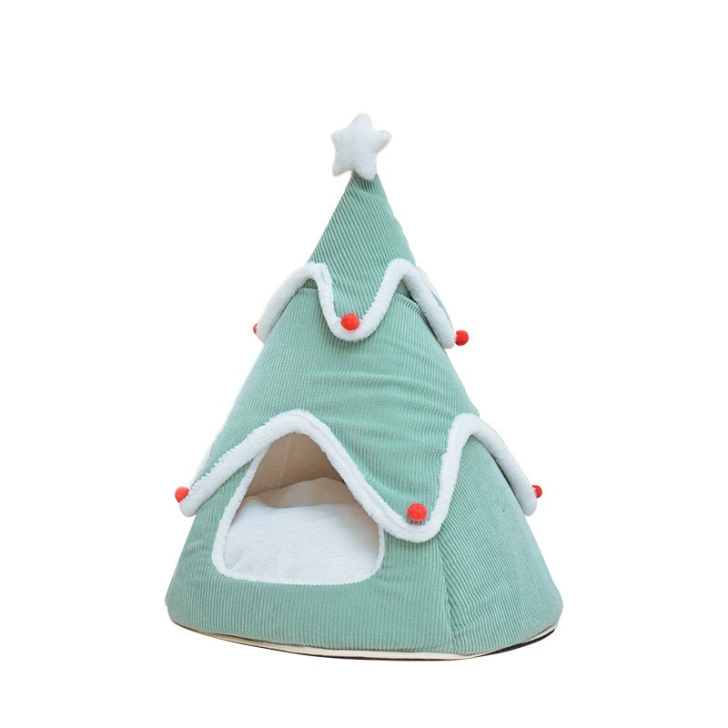 Christmas Tree Shaped Semi-Enclosed Cat Bed - Detachable, Washable, Non-Slip Bottom
Christmas Tree Shaped Semi-Enclosed Cat Bed - Detachable, Washable, Non-Slip Bottom