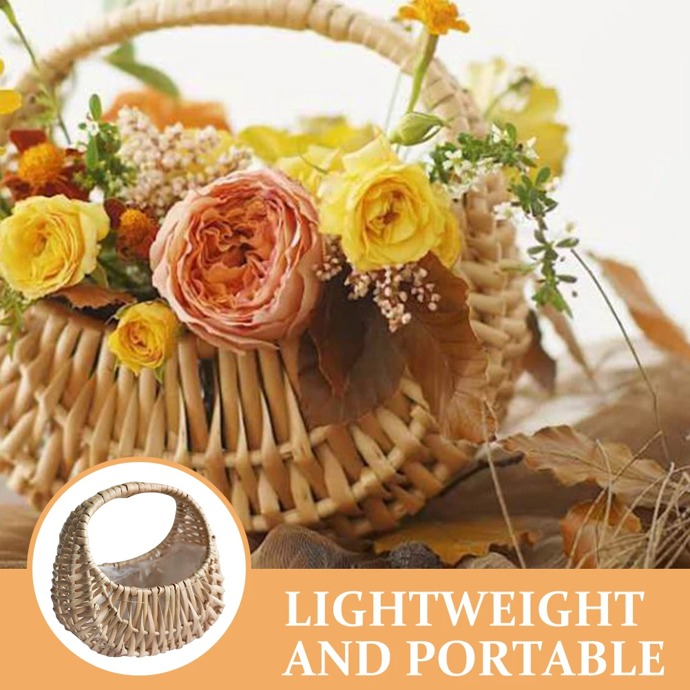 2Pcs Woven Flower Basket Durable Wicker Storage Basket for Wedding Party Garden Rustic Decorative Flower Holder 
2Pcs Woven Flower Basket Durable Wicker Storage Basket for Wedding Party Garden Rustic Decorative Flower Holder