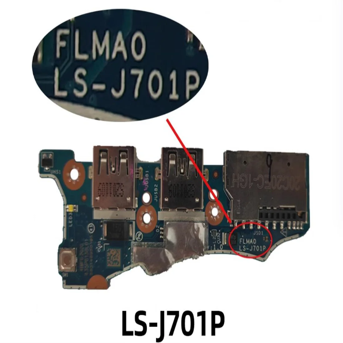 FOR Lenovo Xiaoxin Air 14ILL 14ALC 2021 5-14are05 Card Reader USB Switch Button Board LS-J701P LS-J551P
FOR Lenovo Xiaoxin Air 14ILL 14ALC 2021 5-14are05 Card Reader USB Switch Button Board LS-J701P LS-J551P