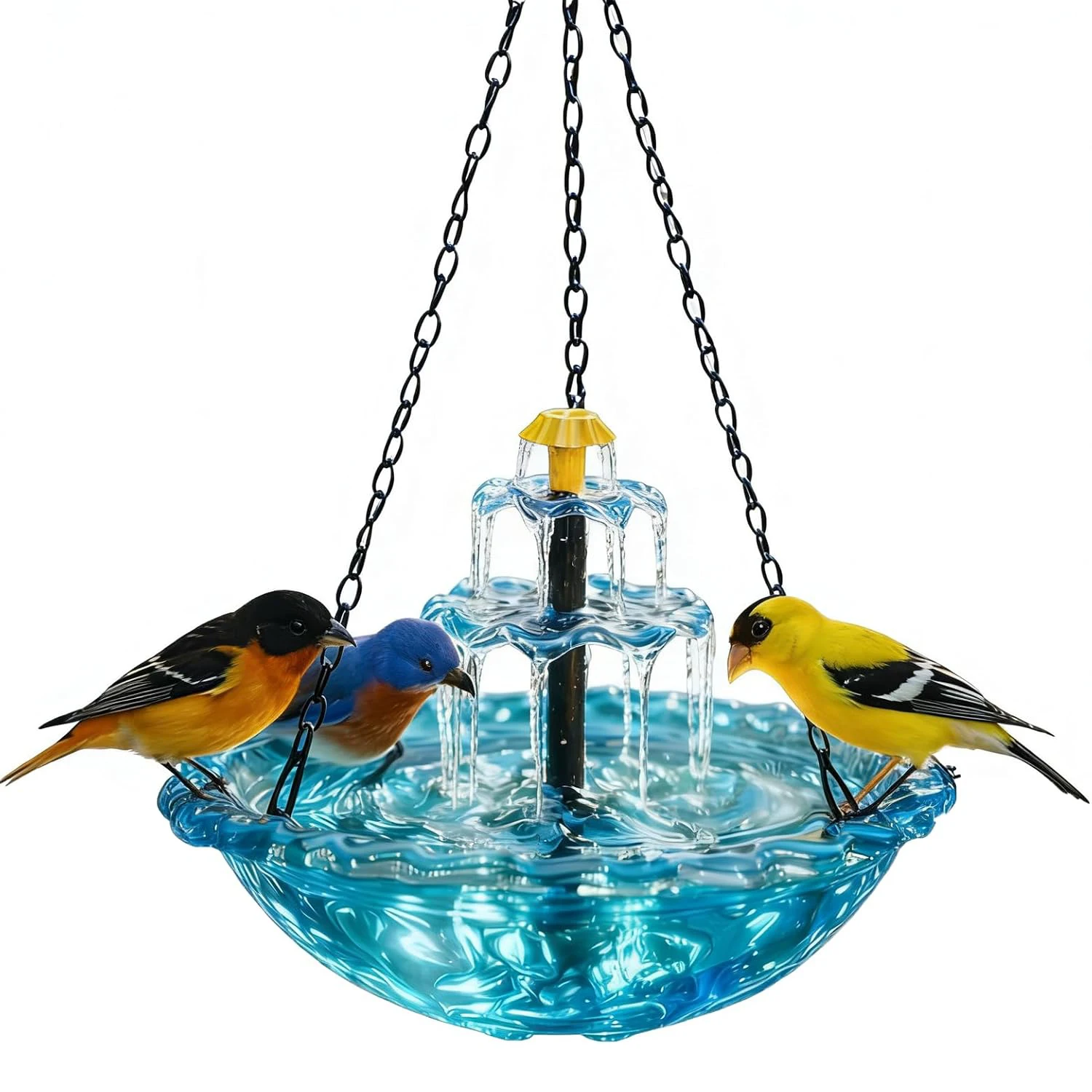 Hanging Bird Bath with Solar Fountain, 2 Layers Cascading Solar Bird Bath Fountains & Plastic Bowl for Hummingbirds Garden Patio
Hanging Bird Bath with Solar Fountain, 2 Layers Cascading Solar Bird Bath Fountains & Plastic Bowl for Hummingbirds Garden Patio