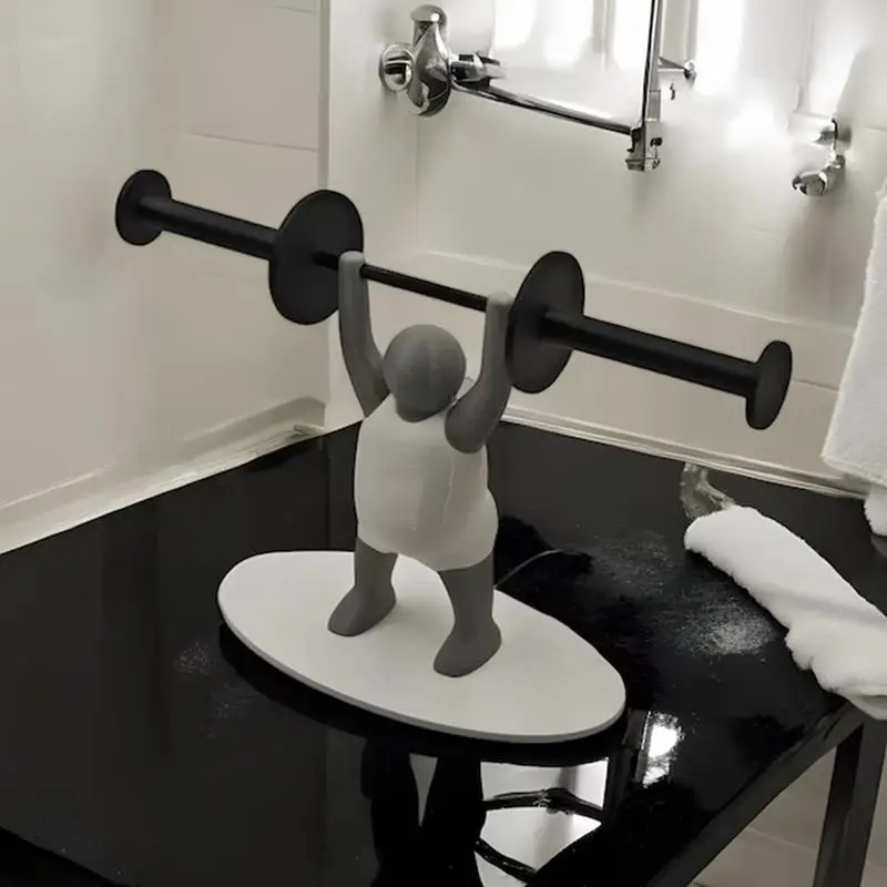 Weightlifting Sculpture Toilet Paper Holder 3D-Printed Weightlifting Men Toilet Holder Creative Tissue Roll Rack For Bedroom
Weightlifting Sculpture Toilet Paper Holder 3D-Printed Weightlifting Men Toilet Holder Creative Tissue Roll Rack For Bedroom