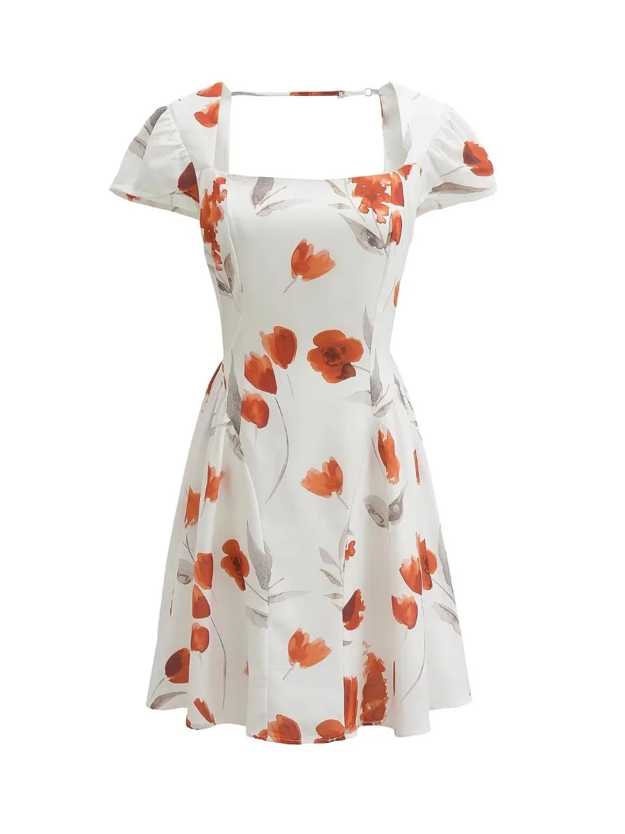 Новинка лета 2024, облегающее платье с квадратным вырезом и цветочным принтом, короткая юбка с высокой талией
Новинка лета 2024, облегающее платье с квадратным вырезом и цветочным принтом, короткая юбка с высокой талией