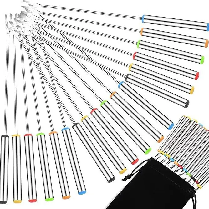 Stainless Steel Fondue Fork 9 3 Inch Heat Resistant Handle Color Coded Cheese Stick For Party Kitchen Accessories
Stainless Steel Fondue Fork 9 3 Inch Heat Resistant Handle Color Coded Cheese Stick For Party Kitchen Accessories