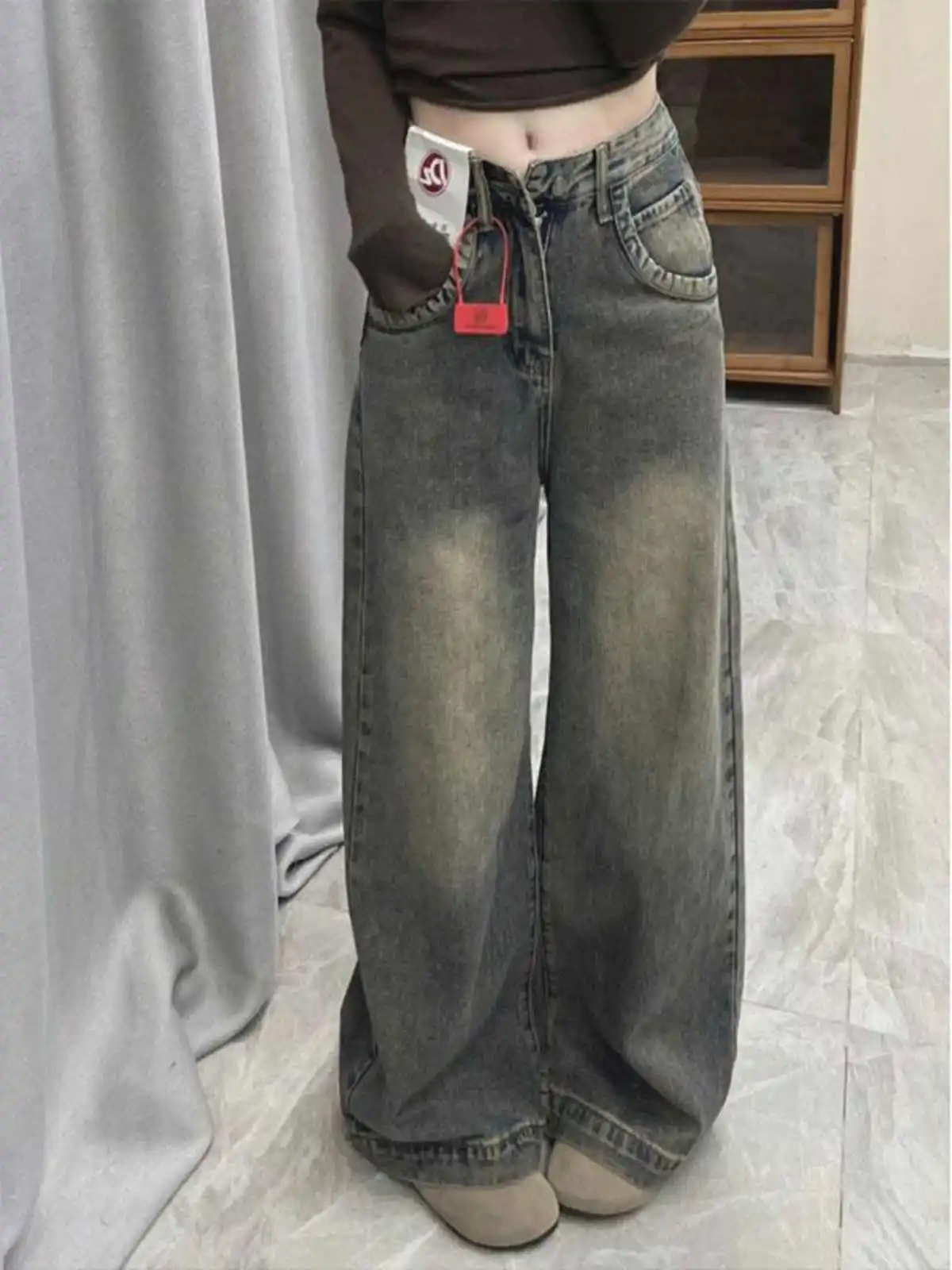 Women's Y2K Harajuku High Waist Vintage Loose Jeans Pants American Retro Streetwear Wide Leg Baggy Tie Dye Denim Trouser
Women's Y2K Harajuku High Waist Vintage Loose Jeans Pants American Retro Streetwear Wide Leg Baggy Tie Dye Denim Trouser