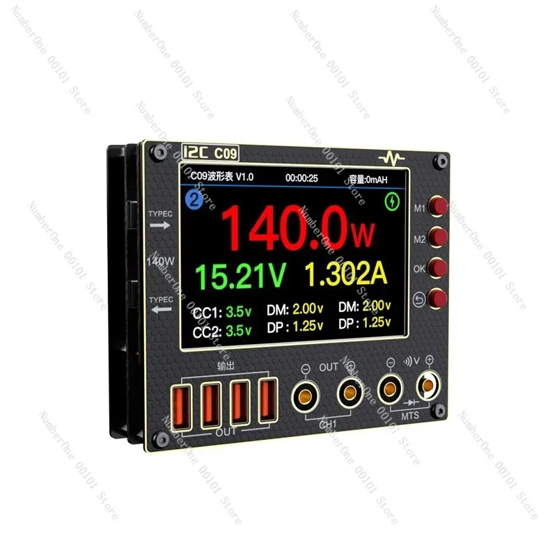 i2C C09 Амперметр формы сигнала, несколько режимов отображения, обнаружение зарядки, измерение напряжения, цифровой мультиметр
i2C C09 Амперметр формы сигнала, несколько режимов отображения, обнаружение зарядки, измерение напряжения, цифровой мультиметр