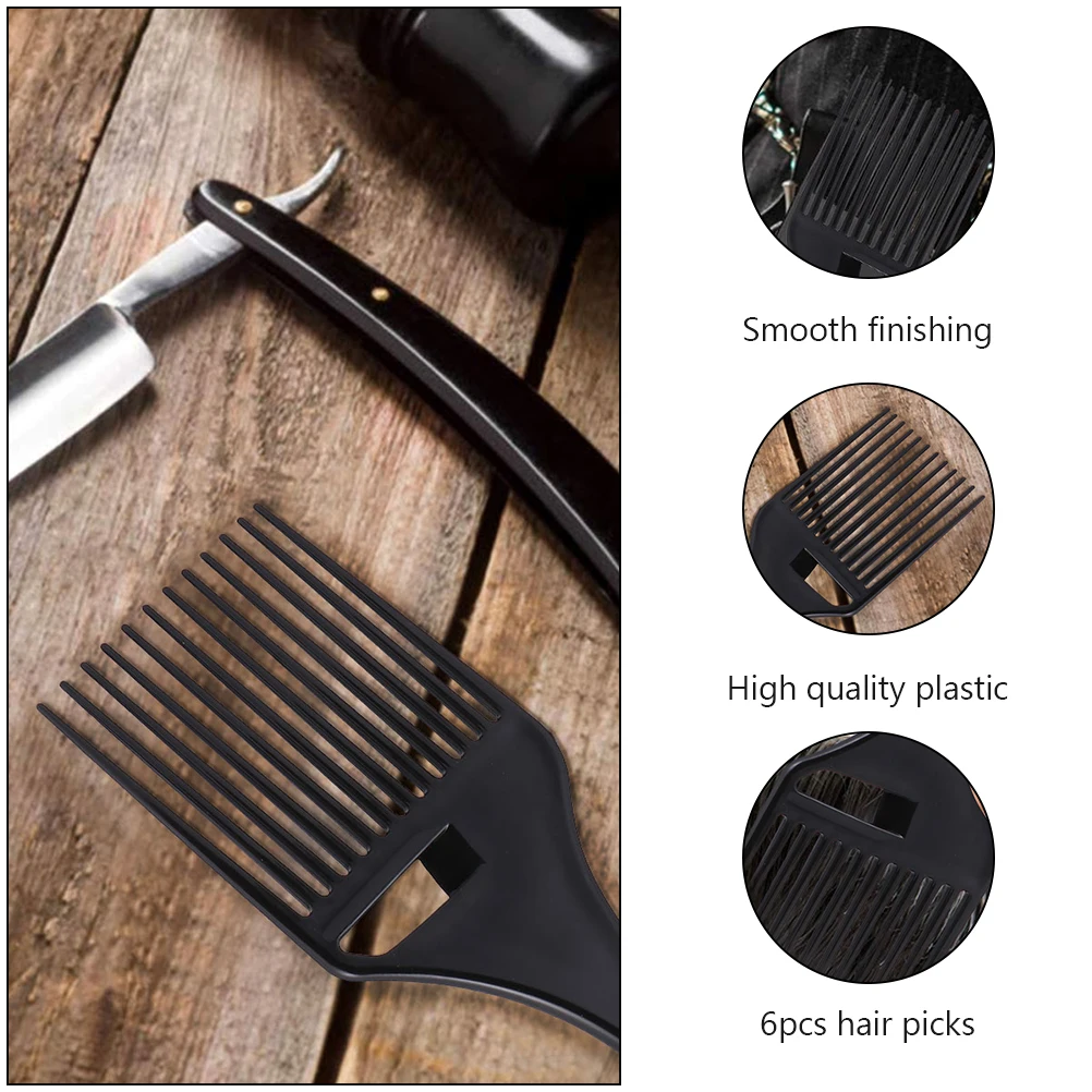 6pcs Hair Pick Comb Afro Pick Plastic H Wide Teeth Detangle Curly Straight Long Short Hair Styling Lift Combs Portable
6pcs Hair Pick Comb Afro Pick Plastic H Wide Teeth Detangle Curly Straight Long Short Hair Styling Lift Combs Portable