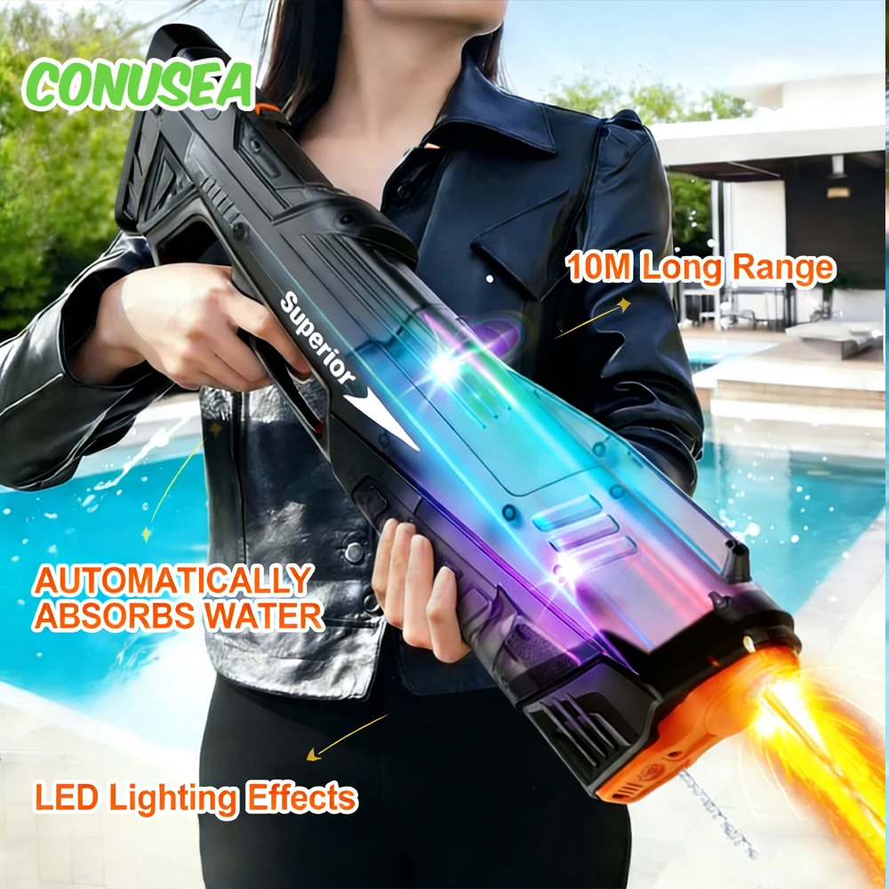 Электрический водяной пистолет 2026 года, автоматическое всасывание воды, дальность 10 м, большой объем, для игр на пляже и у бассейна, для детей и взрослых
Электрический водяной пистолет 2026 года, автоматическое всасывание воды, дальность 10 м, большой объем, для игр на пляже и у бассейна, для детей и взрослых