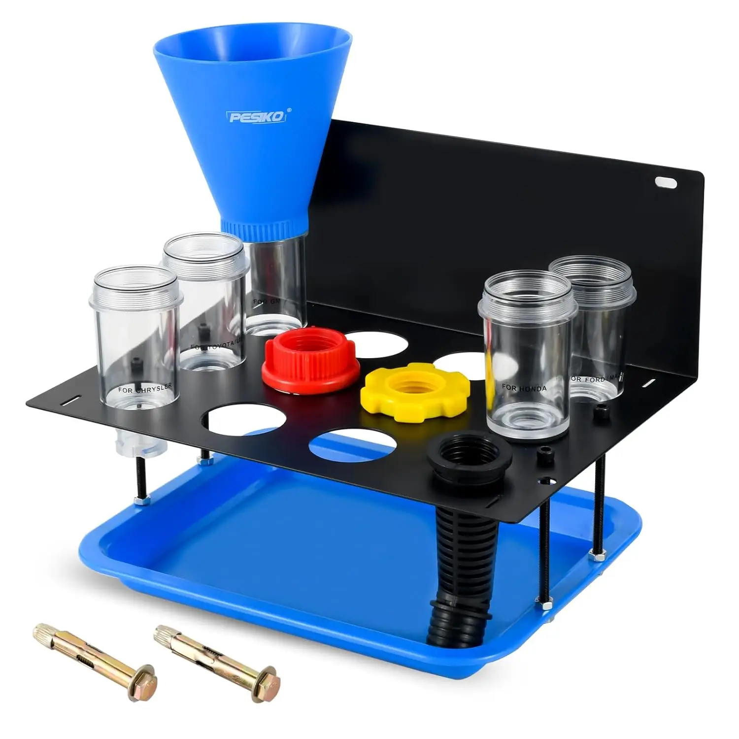 Engine Oil Funnel Kit, No Spill Oil Change Funnel with Fixed Metal Storage Shelf, Universal for Toyota, Honda, Ford, Jeep, GM,
Engine Oil Funnel Kit, No Spill Oil Change Funnel with Fixed Metal Storage Shelf, Universal for Toyota, Honda, Ford, Jeep, GM,