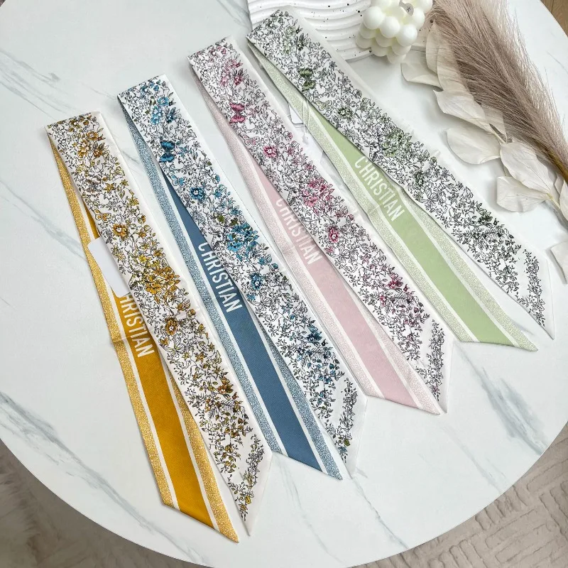 Brand CD Fashion Shawl Silk Luxury Women 100% Silk Twill Ly Scarves 18mm Lady Handkerchief Foulard Small Neck Scarf with Log
Brand CD Fashion Shawl Silk Luxury Women 100% Silk Twill Ly Scarves 18mm Lady Handkerchief Foulard Small Neck Scarf with Log