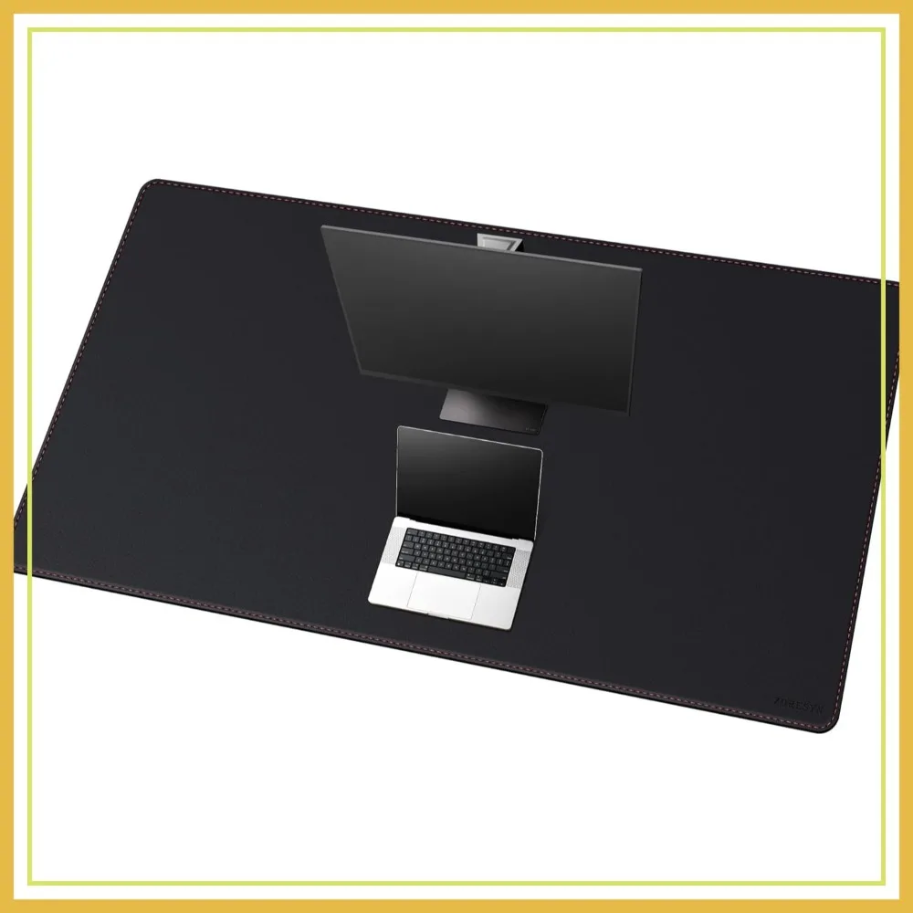 63.0"x31.5" Large Desk Pad, PU Leather Mouse Pad, Non-Slip Desk Blotter, Waterproof Writing Pad for Office Home, Black
63.0"x31.5" Large Desk Pad, PU Leather Mouse Pad, Non-Slip Desk Blotter, Waterproof Writing Pad for Office Home, Black