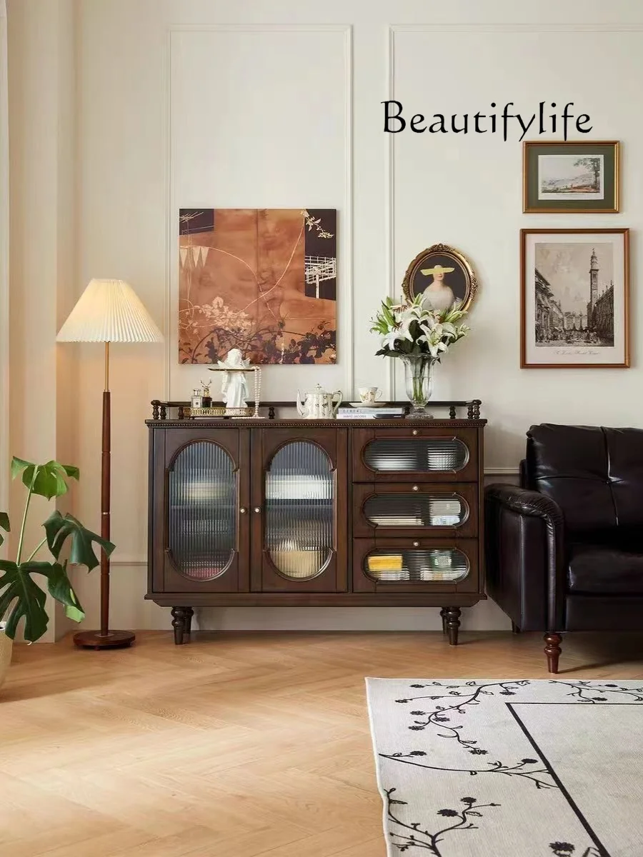 American-Style Solid Wood Sideboard Household Minimalist Wall-Mounted Storage Cabinet
American-Style Solid Wood Sideboard Household Minimalist Wall-Mounted Storage Cabinet