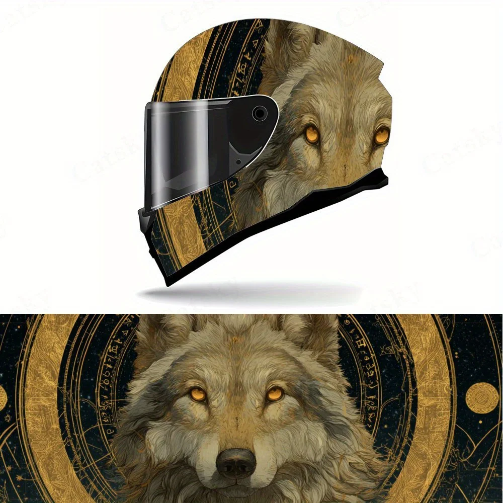 White Wolf, Ancient Runes Helmet PVC Protective Sticker, Motorcycle Helmet Exterior Decorative Accessory, Waterproof & Self-adhe
White Wolf, Ancient Runes Helmet PVC Protective Sticker, Motorcycle Helmet Exterior Decorative Accessory, Waterproof & Self-adhe