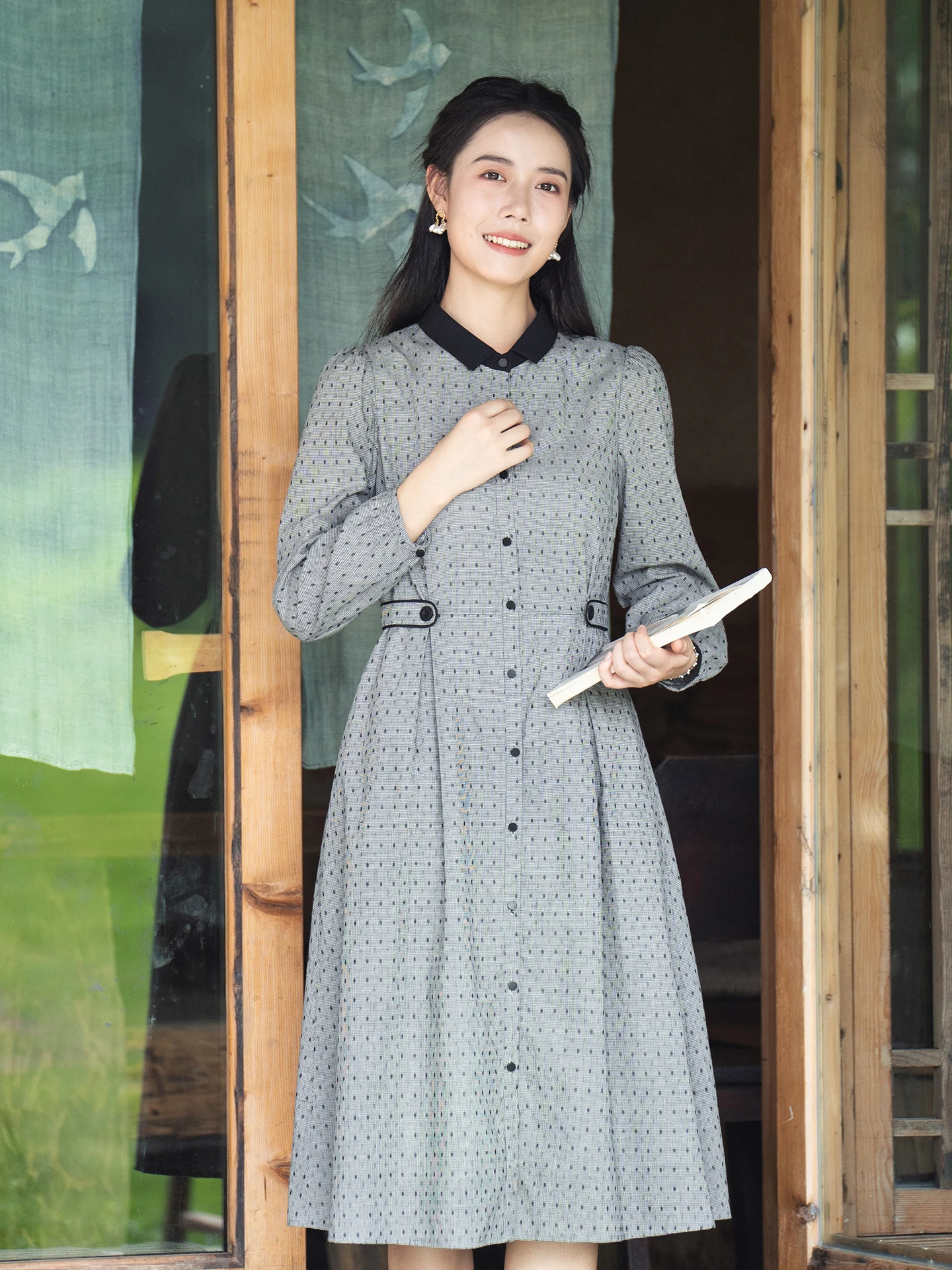 ay Pure Cotton Long Sve Turn-down Collar Dr Women's Slimming X-aped Artistic Sle Spring New Arrival
ay Pure Cotton Long Sve Turn-down Collar Dr Women's Slimming X-aped Artistic Sle Spring New Arrival