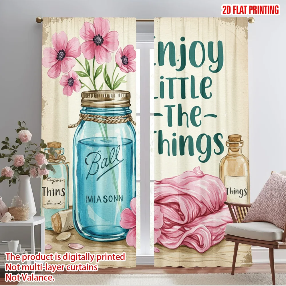 2pcs 2D flat printing Curtain Enjoy Little Things 100% Polyester Without Electricity Festive Wall Decor Perfect for Indoor
2pcs 2D flat printing Curtain Enjoy Little Things 100% Polyester Without Electricity Festive Wall Decor Perfect for Indoor