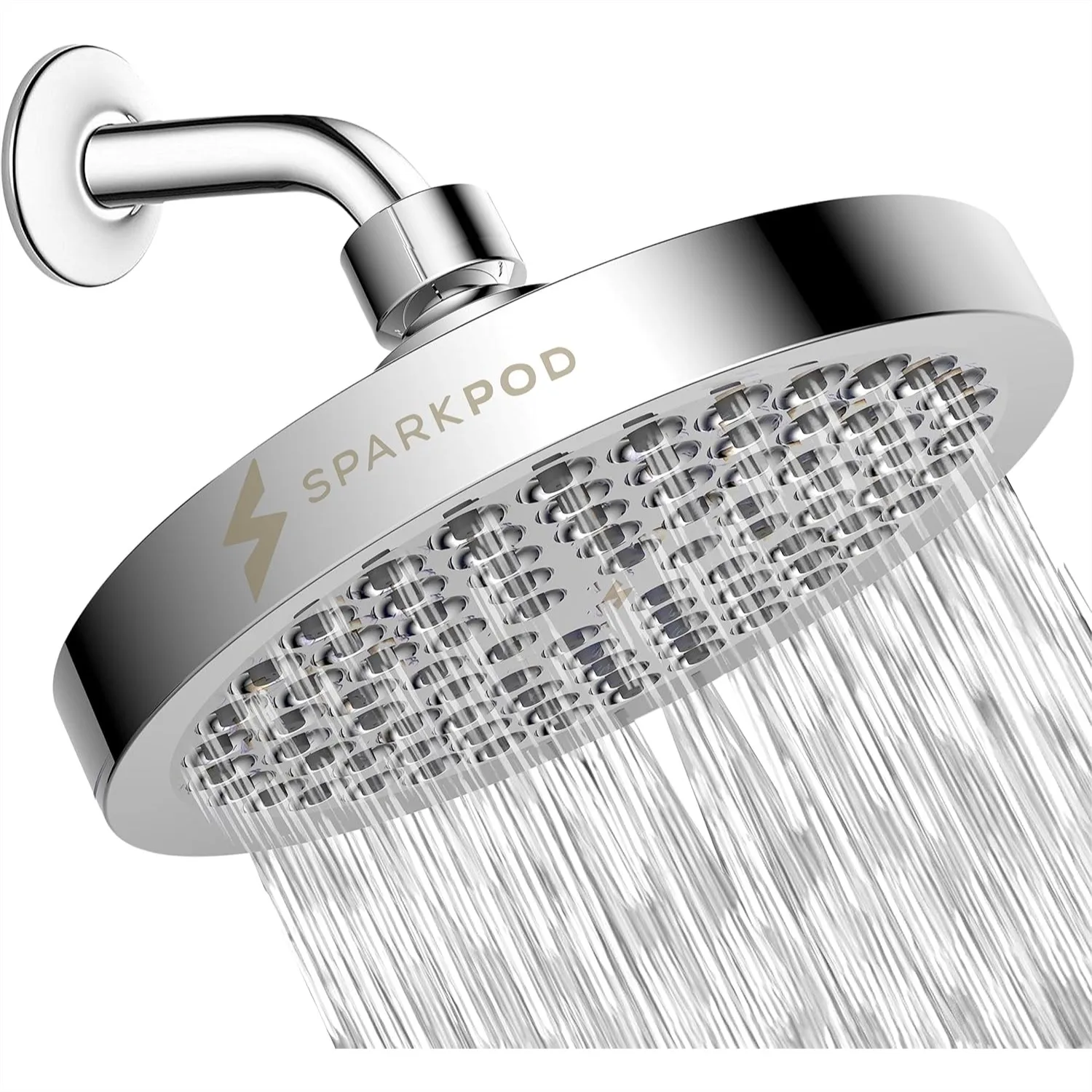 High Pressure Rain Shower Head 6 Inch with Easy Clean Nozzles, Luxury Chrome Finish, Universal Fit for Standard Shower Arms
High Pressure Rain Shower Head 6 Inch with Easy Clean Nozzles, Luxury Chrome Finish, Universal Fit for Standard Shower Arms