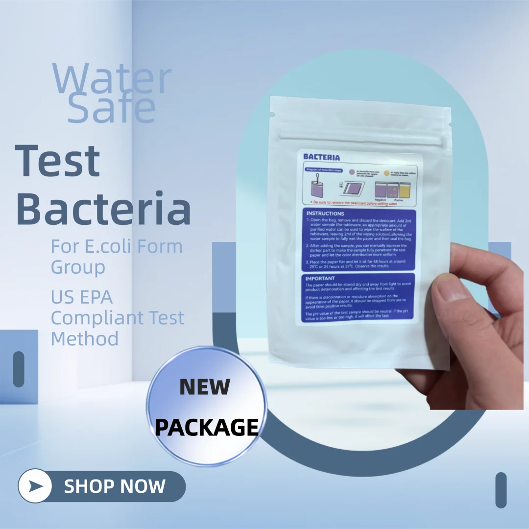 Drinking water testing kit Escherichia coli bacteria paper test strip 1PCS for all water sources
Drinking water testing kit Escherichia coli bacteria paper test strip 1PCS for all water sources