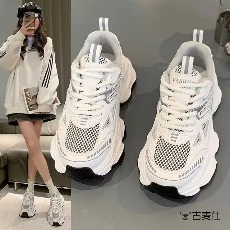 Spring Summer Women's Dad Shoes Breathable Mesh Lightweight Sporty Casual Thick Bottom Heightening Net Surface Versatile Snea...
Spring Summer Women's Dad Shoes Breathable Mesh Lightweight Sporty Casual Thick Bottom Heightening Net Surface Versatile Snea...