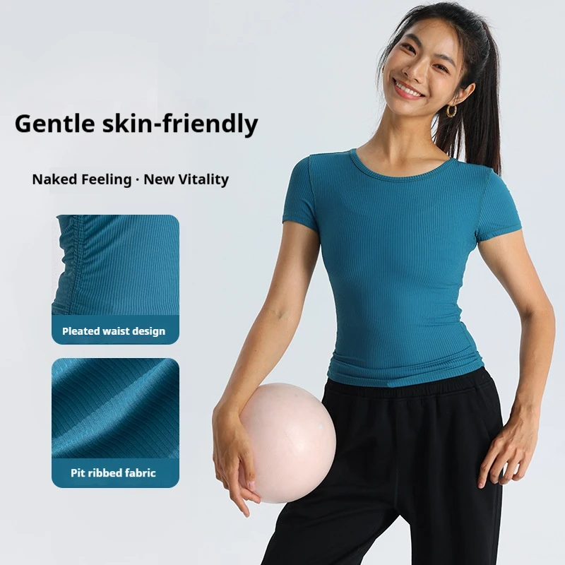 Women's Short Sleeve Crew Neck Ruched Stretch Fitted Tops Yoga Clothes Shirts Oner Active Top Long Clothing Sportswear Sports
Women's Short Sleeve Crew Neck Ruched Stretch Fitted Tops Yoga Clothes Shirts Oner Active Top Long Clothing Sportswear Sports