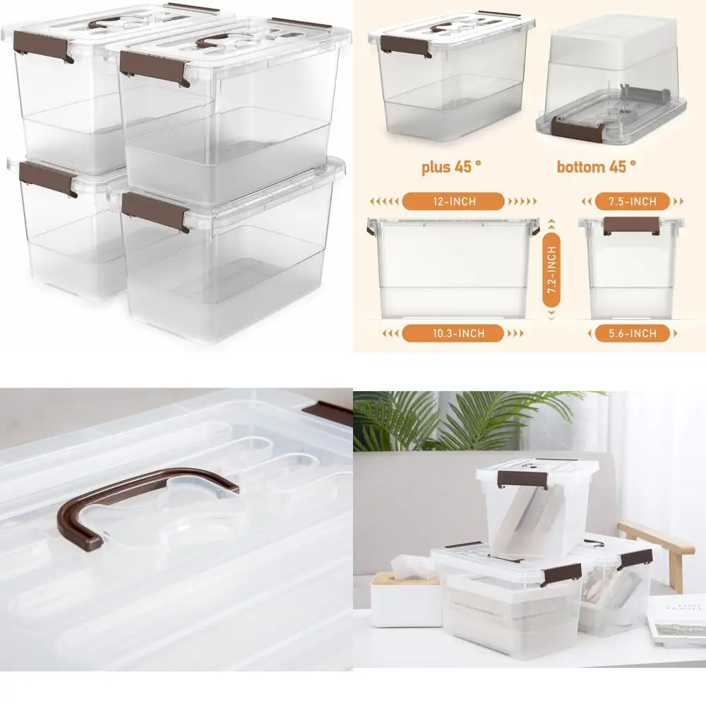 Clear Stackable Plastic Storage Bins with Lids and Handles for Clutter-Free Organization
Clear Stackable Plastic Storage Bins with Lids and Handles for Clutter-Free Organization