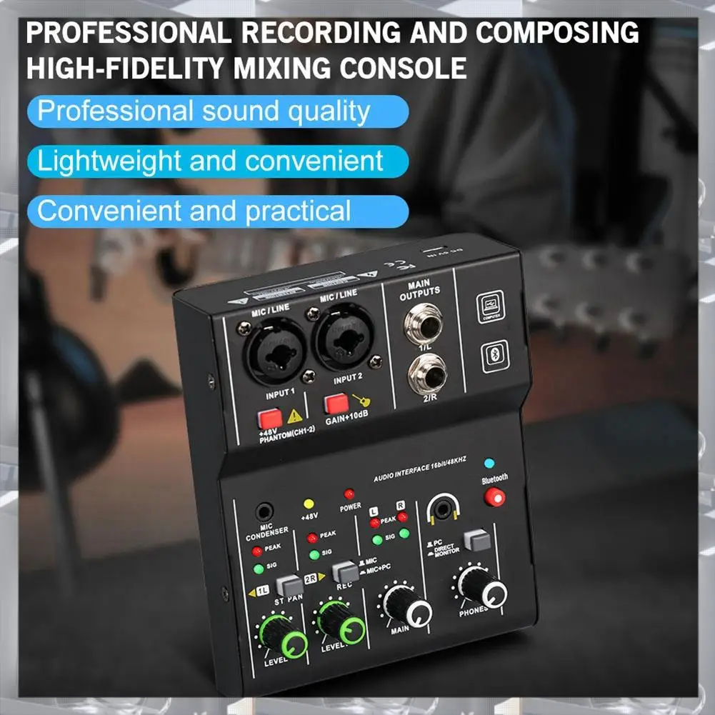 Hot Selling-2-Channel Sound Card Mixer Professional Portable Audio Interface Sound Card Console For Guitar Recording Studio Sing
Hot Selling-2-Channel Sound Card Mixer Professional Portable Audio Interface Sound Card Console For Guitar Recording Studio Sing