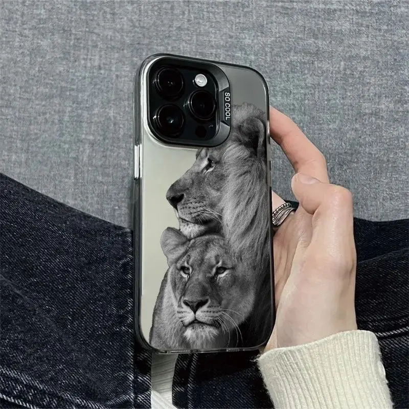 Grey lion pattern phone case for iPhone 16 15 14 13 12 11 Pro/ Max/Plus shock-proof rear cover anti-fingerprint
Grey lion pattern phone case for iPhone 16 15 14 13 12 11 Pro/ Max/Plus shock-proof rear cover anti-fingerprint