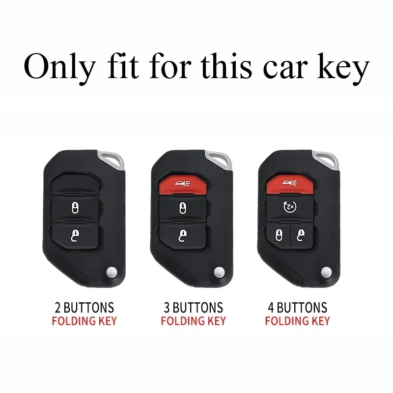 Zinc Alloy + Silicone Car Key Case Cover for Jeep Wrangler JL JLU Rubicon Gladiator JT Sahara JLU 2018 2019 2020 2021 2022 2023
Zinc Alloy + Silicone Car Key Case Cover for Jeep Wrangler JL JLU Rubicon Gladiator JT Sahara JLU 2018 2019 2020 2021 2022 2023
