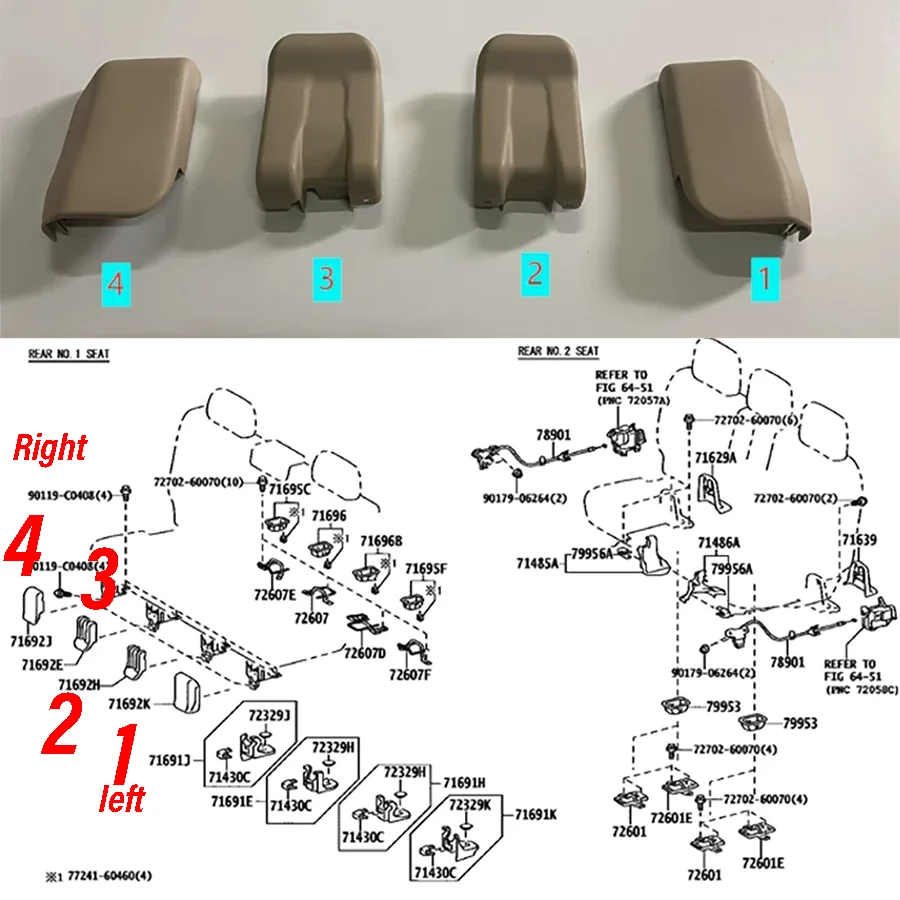 1Pc Beige Second Row Rear Seat Hinge Cover Striker Shell For Toyota Land Cruiser 2007-2012.8 2015.9-2017.8 2017.9 71692-60051-E1
1Pc Beige Second Row Rear Seat Hinge Cover Striker Shell For Toyota Land Cruiser 2007-2012.8 2015.9-2017.8 2017.9 71692-60051-E1